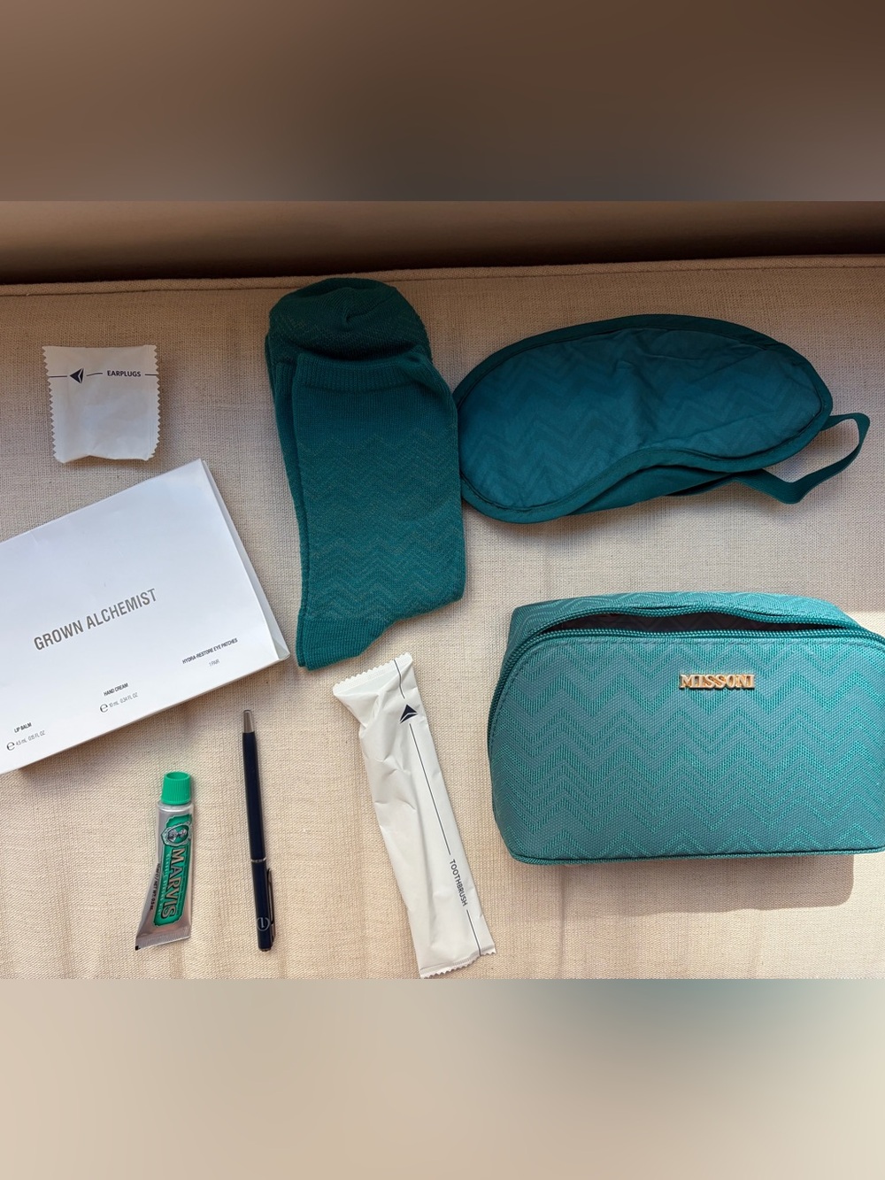 Missoni x Grown Alchemist amenities kit